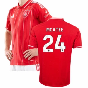 Fotbalové Dresy Nottingham Forest FC Mcatee #24 Domácí 2025/26