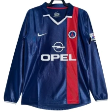 Fotbalové Dresy Paris Saint-Germain PSG 2001-02 Retro Domácí Dlouhý Rukáv