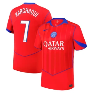 Fotbalové Dresy Paris Saint-Germain PSG Karchaoui #7 Třetí 2025/26