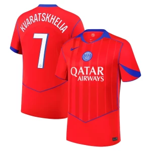 Fotbalové Dresy Paris Saint-Germain PSG Khvicha Kvaratskhelia #7 Třetí Cup 2025/26