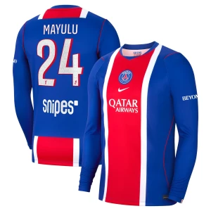 Fotbalové Dresy Paris Saint-Germain PSG Mayulu #24 Domácí 2026-27 Dlouhý Rukáv
