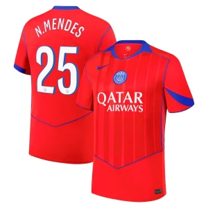 Fotbalové Dresy Paris Saint-Germain PSG N. Mendes #25 Třetí Cup 2025/26