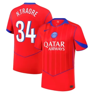 Fotbalové Dresy Paris Saint-Germain PSG N. Traore #34 Třetí 2025/26