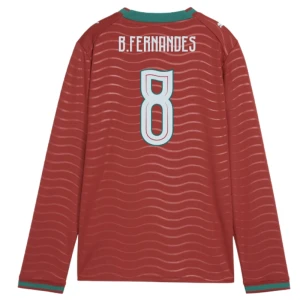 Fotbalové Dresy Portugalsko Bruno Fernandes #8 MS 2026 Domácí Dlouhý Rukáv