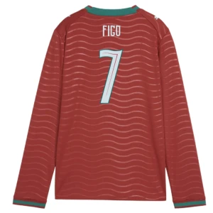 Fotbalové Dresy Portugalsko Figo #7 MS 2026 Domácí Dlouhý Rukáv