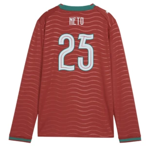 Fotbalové Dresy Portugalsko Neto #25 MS 2026 Domácí Dlouhý Rukáv