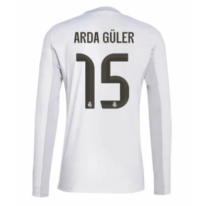 Fotbalové Dresy Real Madrid Arda Güler #15 Domácí 2025/26 Dlouhý Rukáv