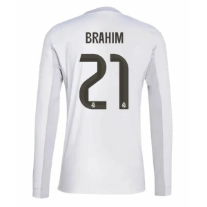Fotbalové Dresy Real Madrid Brahim #21 Domácí 2025/26 Dlouhý Rukáv