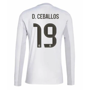 Fotbalové Dresy Real Madrid D. Ceballos #19 Domácí 2025/26 Dlouhý Rukáv