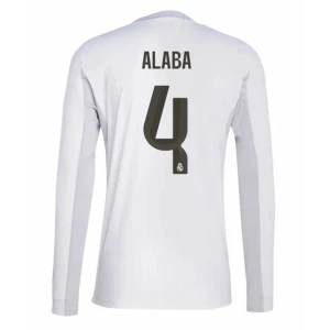 Fotbalové Dresy Real Madrid David Alaba #4 Domácí 2025/26 Dlouhý Rukáv