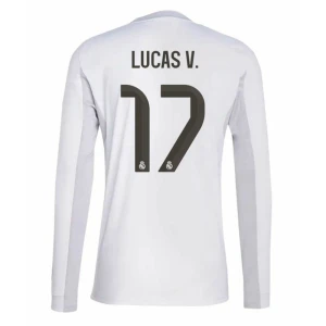 Fotbalové Dresy Real Madrid Lucas V. #17 Domácí 2025/26 Dlouhý Rukáv