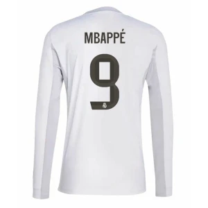 Fotbalové Dresy Real Madrid Mbappe #9 Domácí 2025/26 Dlouhý Rukáv