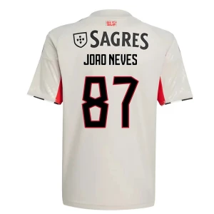 Fotbalové Dresy SL Benfica Joao Neves #87 Venkovní 2025/26