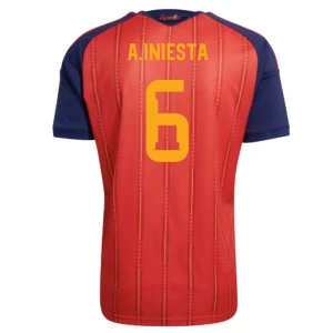 Fotbalové Dresy Španělsko A. Iniesta #6 MS 2026 Domácí