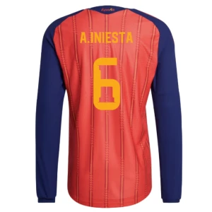 Fotbalové Dresy Španělsko A. Iniesta #6 MS 2026 Domácí Dlouhý Rukáv