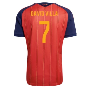 Fotbalové Dresy Španělsko David Villa #7 MS 2026 Domácí