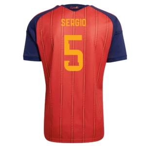 Fotbalové Dresy Španělsko Sergio #5 MS 2026 Domácí