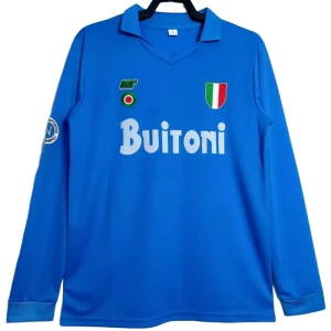 Fotbalové Dresy SSC Napoli 1987-88 Retro Domácí Dlouhý Rukáv